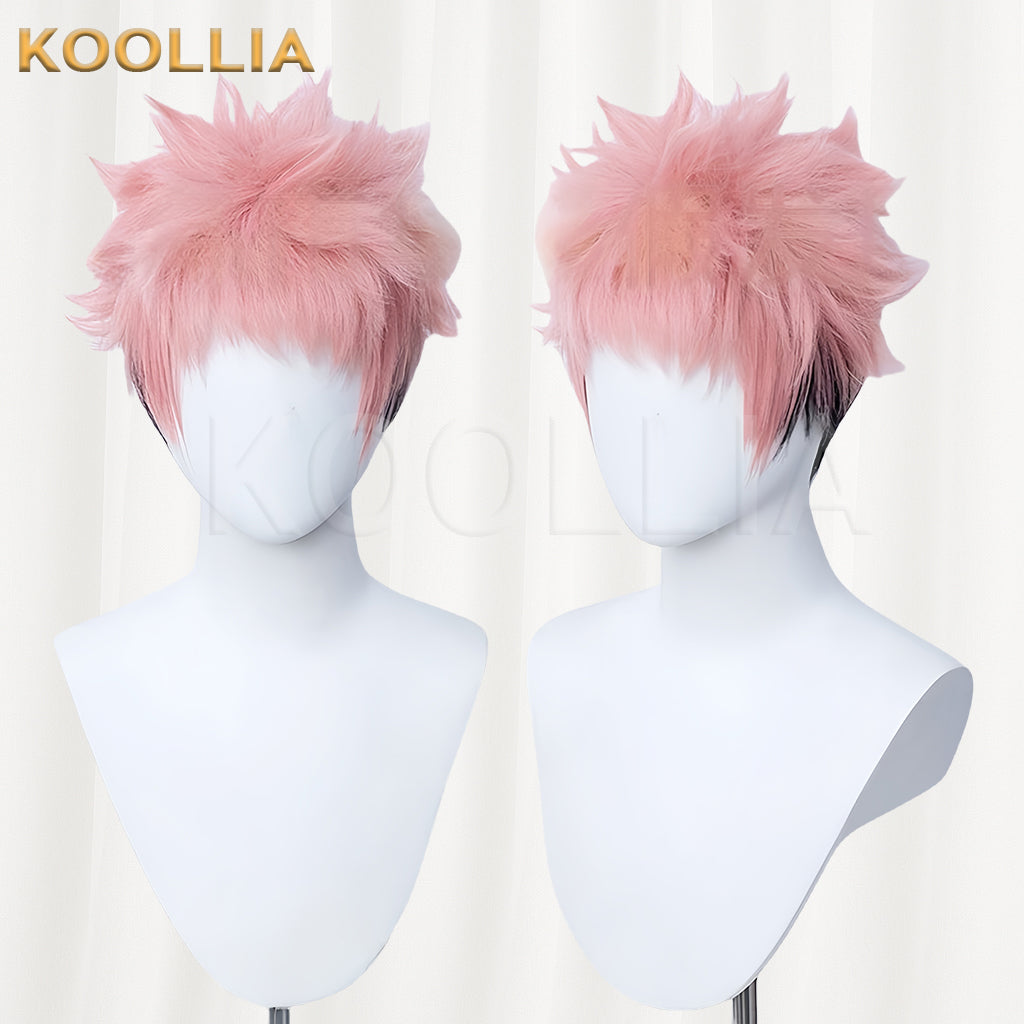 Jujutsu Kaisen Itadori Yuji/Ryomen Sukuna Kurze rosa Haare Basic Perücke