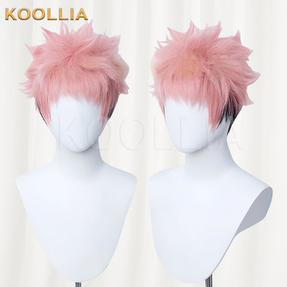 Jujutsu Kaisen Itadori Yuji/Ryomen Sukuna Kurze rosa Haare Basic Perücke