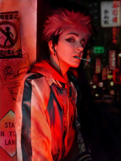 Jujutsu Kaisen Itadori Yuji/Ryomen Sukuna Kurze rosa Haare Basic Perücke