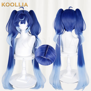 Wuthering Waves Iuno Long Blue Hair Basic Wig - KOOLLIA