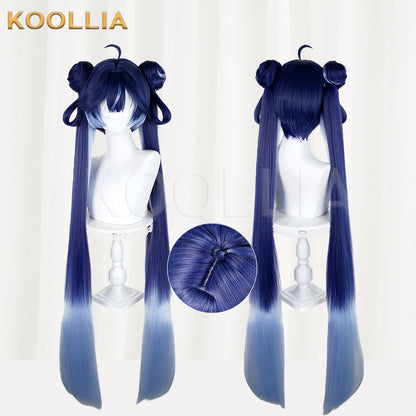 Wuthering Waves Iuno Long Blue Hair Basic Wig
