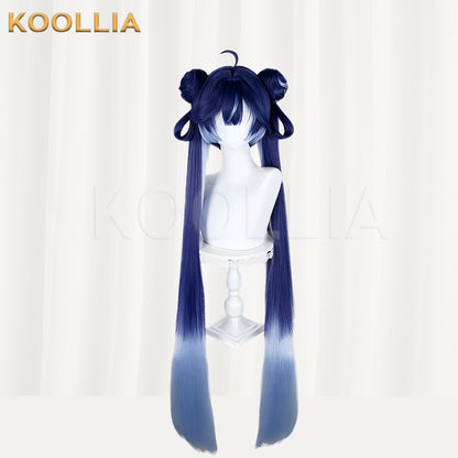 Wuthering Waves Iuno Long Blue Hair Basic Wig