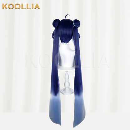 Wuthering Waves Iuno Long Blue Hair Basic Wig