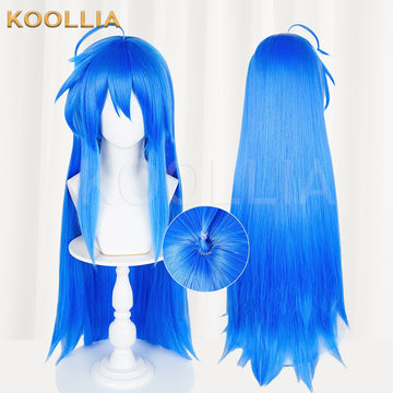 Lucky Star Izumi Konata Long Blue Hair Basic Wig - KOOLLIA