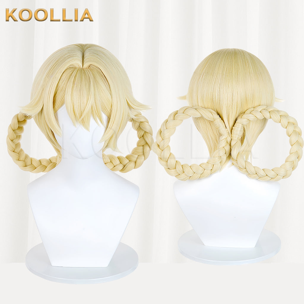 Genshin Impact Jahoda Short Blonde Hair Basic Wig