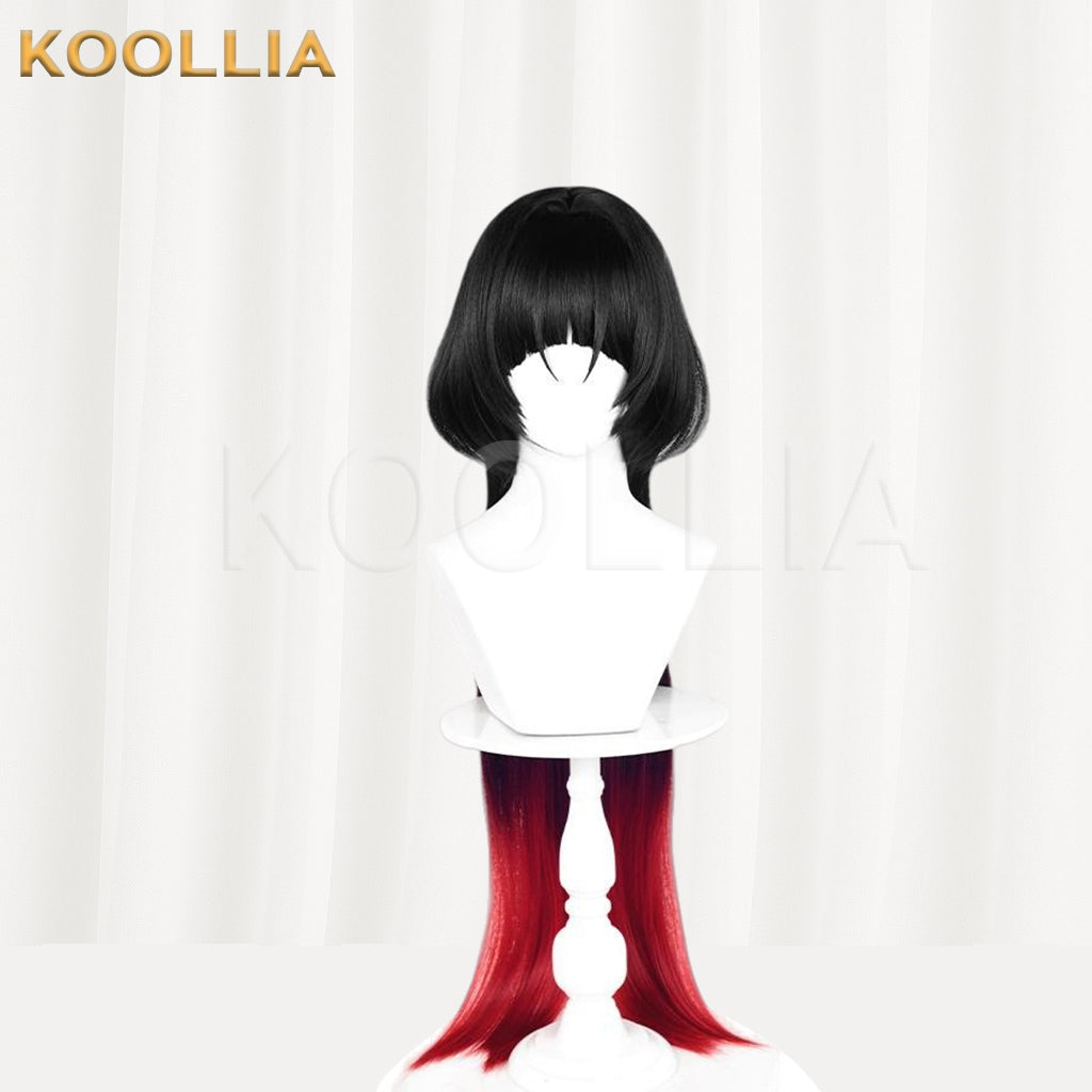 Zenless Zone Zero Jane Doe Long Black Red Hair Basic Wig