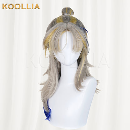 Arknights Ji Medium-Long Mix Hair Basic Wig