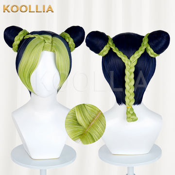JoJo's Bizarre Adventure Jolyne Cujoh Short/Long Mix Hair Basic Wig - KOOLLIA