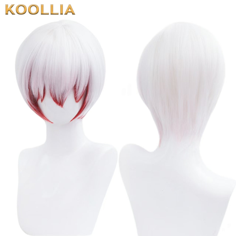 Bungo Stray Dogs J¨­no Saigiku Short White Red Hair Basic Wig