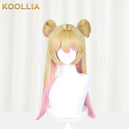 Overwatch Juno Long Blonde Pink Hair Basic Wig