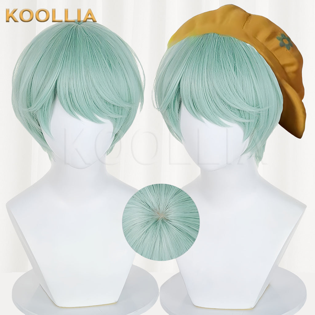 KPop Demon Hunters Baby Short Green Hair Basic Wig Tpye 1(Light Color) KOOLLIA