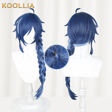 Genshin Impact Kaeya Alberich Long Blue Hair Basic Wig - KOOLLIA