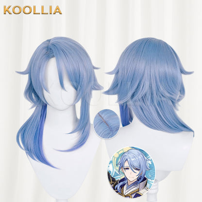 Genshin Impact Kamisato Ayato Long Blue Hair Basic Wig