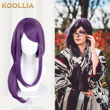 Kamishiro Rize from Tokyo Ghoul Long Purple Hair Basic Wig Character Art and Wig Display by koollia