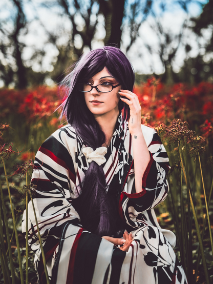 Tokyo Ghoul Kamishiro Rize Long Purple Hair Basic Wig