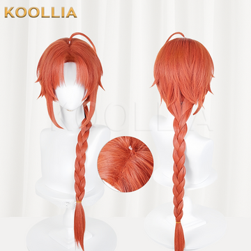 Gintama Kamui Long Orange-red Hair Basic Wig - KOOLLIA