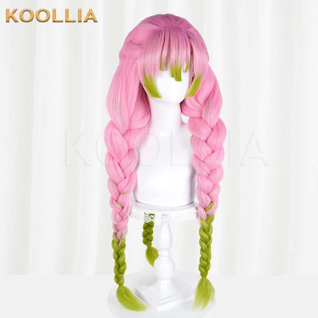 Demon Slayer Kanroji Mitsuri Long/Short Mix Hair Basic Wig