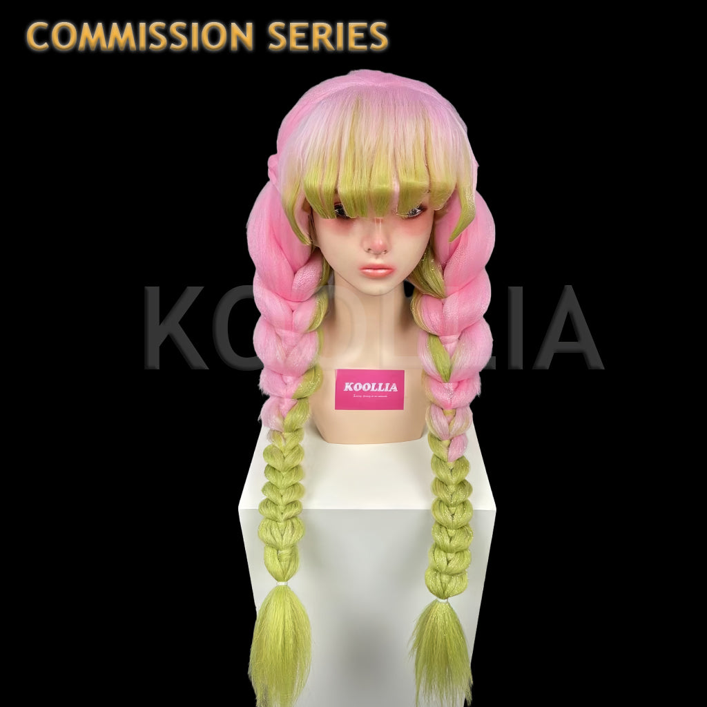 Demon Slayer Kanroji Mitsuri Long Mix Hair Styled Basic Wig