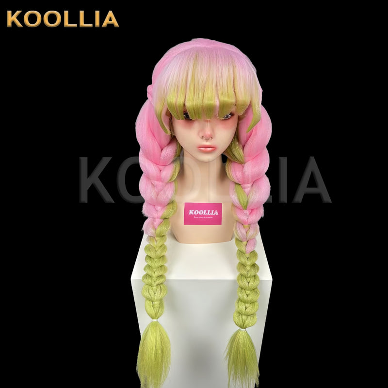 Demon Slayer Kanroji Mitsuri Long Mix Hair Styled Basic Wig