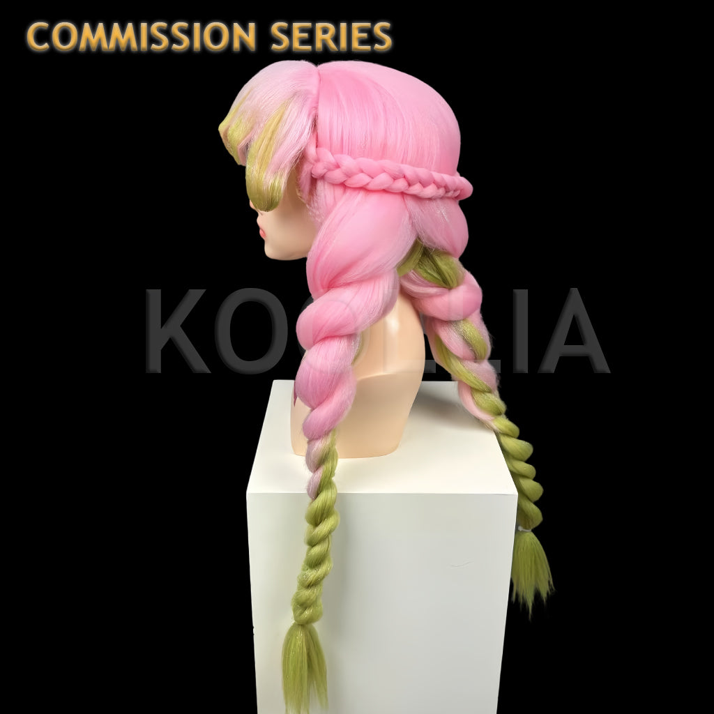 Demon Slayer Kanroji Mitsuri Long Mix Hair Styled Basic Wig