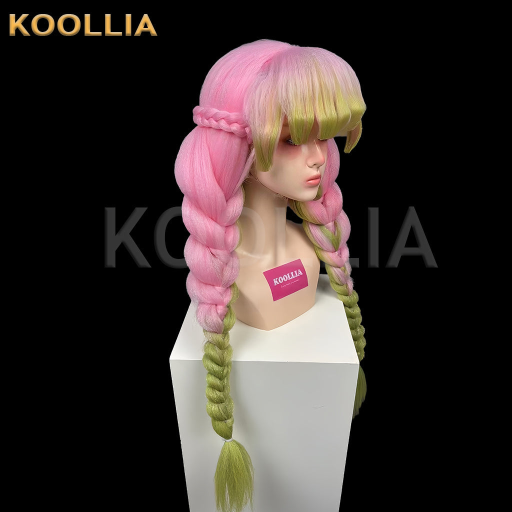 Demon Slayer Kanroji Mitsuri Long Mix Hair Styled Basic Wig