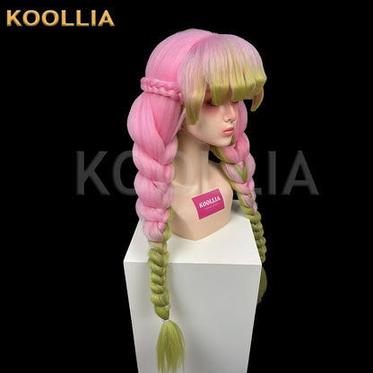 Demon Slayer Kanroji Mitsuri Long Mix Hair Styled Basic Wig