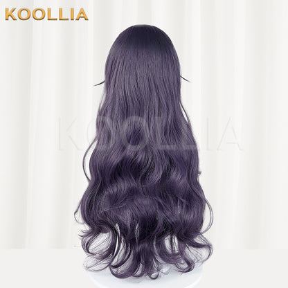 The Fragrant Flower Blooms with Dignity  Kaoruko Waguri Long Purple Hair Basic Wig
