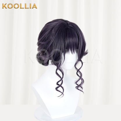 The Fragrant Flower Blooms With Dignity Kaoruko Waguri Long Short Purple Hair Basic Wig