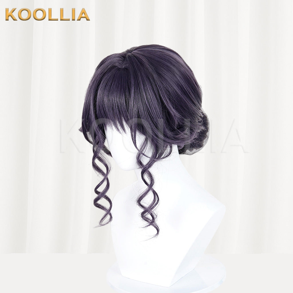 The Fragrant Flower Blooms With Dignity Kaoruko Waguri Long Short Purple Hair Basic Wig