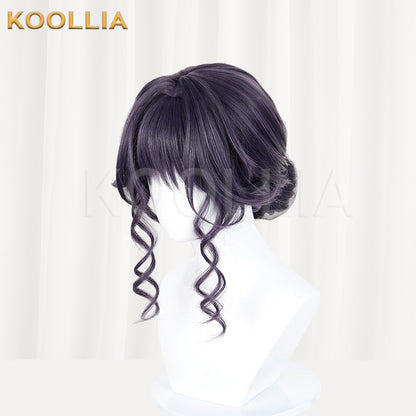 The Fragrant Flower Blooms With Dignity Kaoruko Waguri Long Short Purple Hair Basic Wig