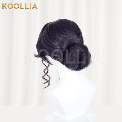 The Fragrant Flower Blooms With Dignity Kaoruko Waguri Long Short Purple Hair Basic Wig