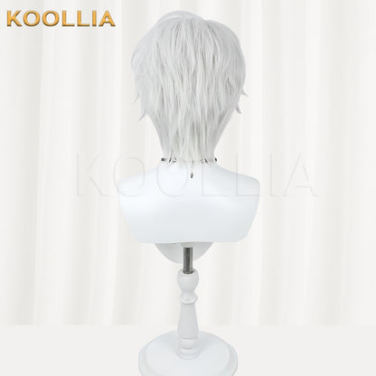 Honkai Impact 3 Kevin Kaslana Short Silver Hair Basic Wig