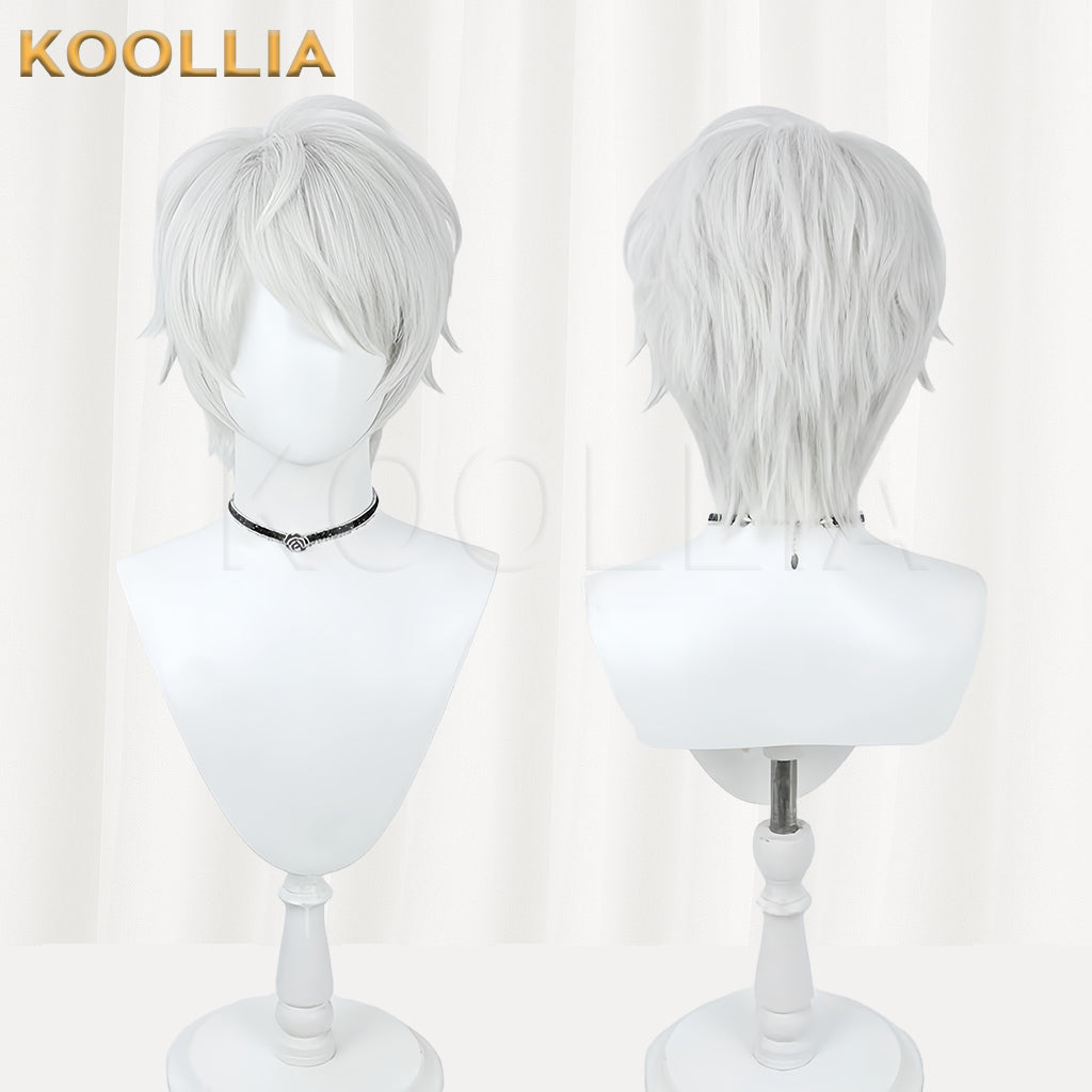 Honkai Impact 3 Kevin Kaslana Short Silver Hair Basic Wig