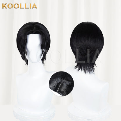 Demon Slayer Kibutsuji Muzan Short Black Hair Basic Wig