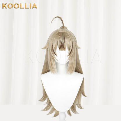 Genshin Impact Kirara Peruca longa de cabelo castanho básica