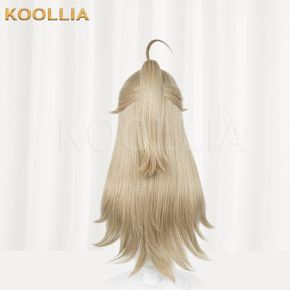 Genshin Impact Kirara Peruca longa de cabelo castanho básica