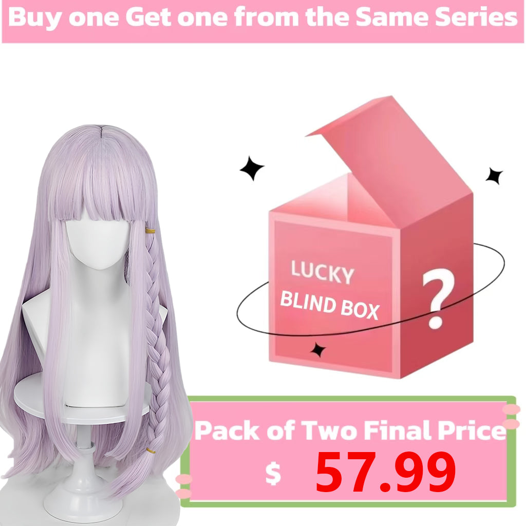 Danganronpa Kirigiri Kyoko Long Light Purple Hair Basic Wig