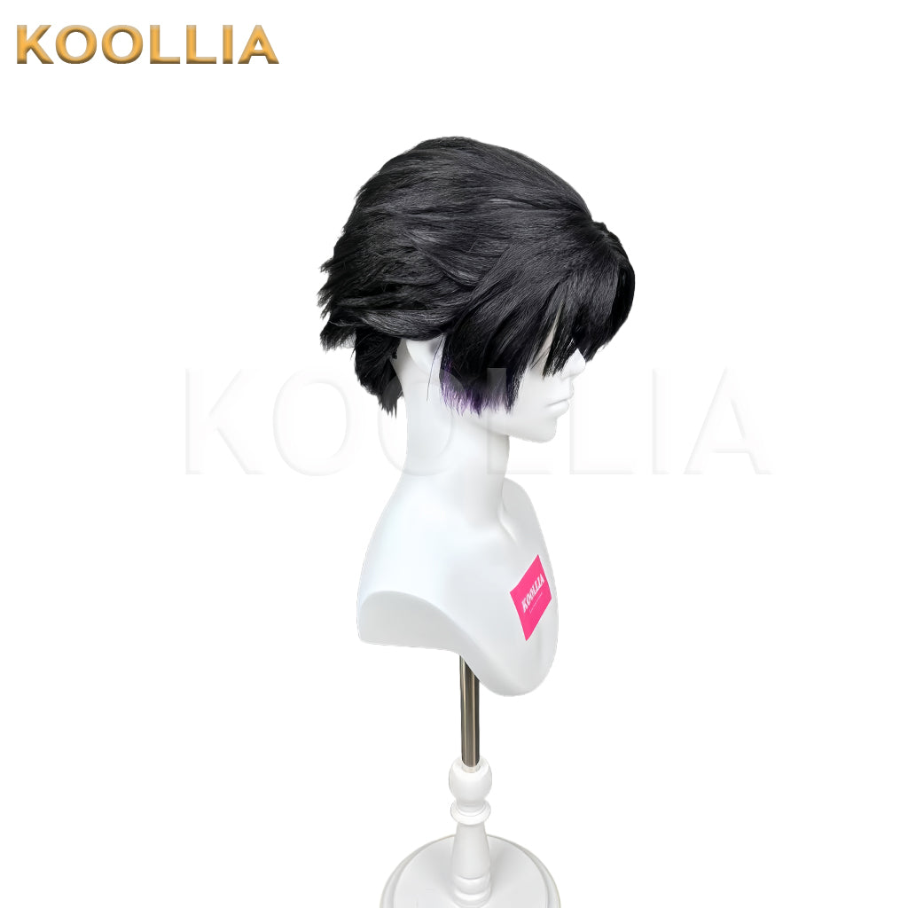 Demon Slayer Kochou Kanae Long Black Hair Styled Basic Wig