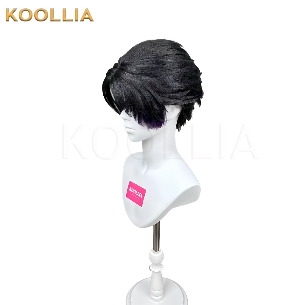 Demon Slayer Kochou Kanae Long Black Hair Styled Basic Wig