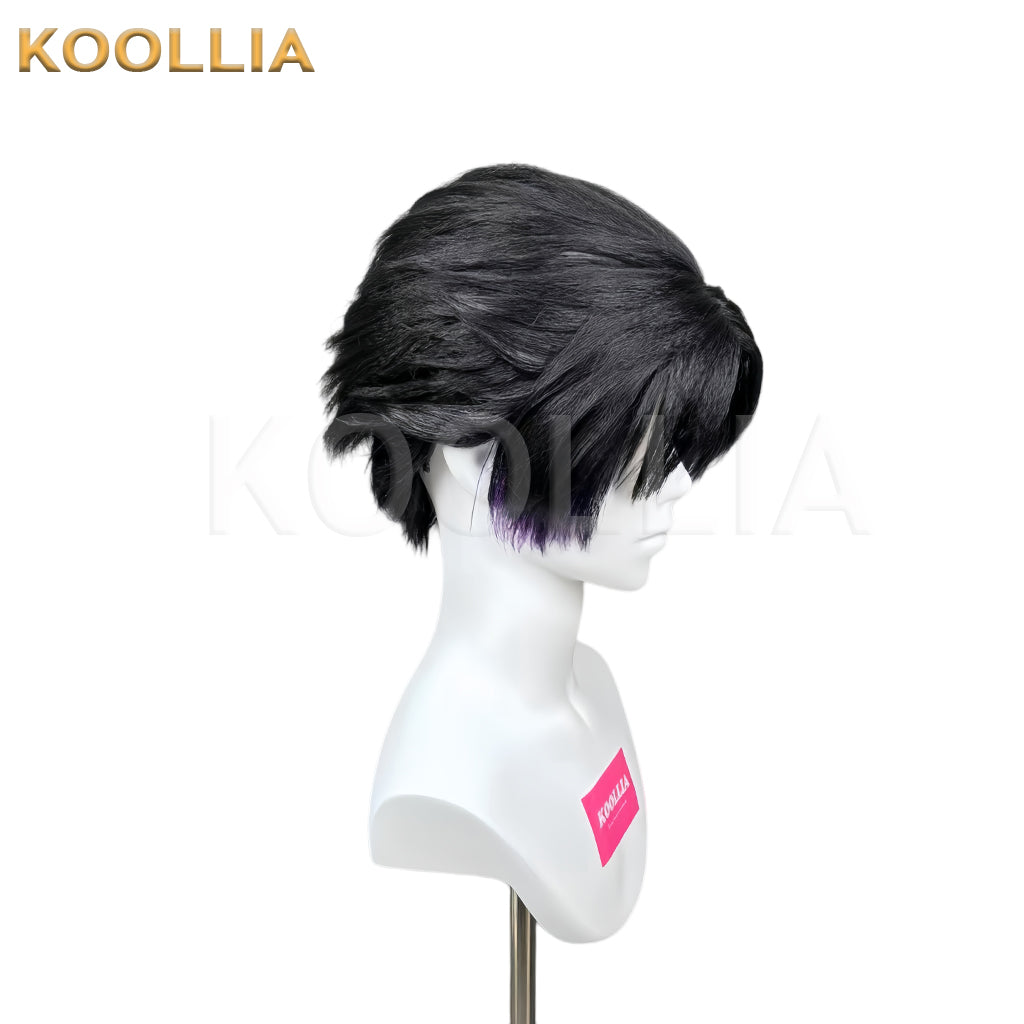 Demon Slayer Kochou Kanae Long Black Hair Styled Basic Wig