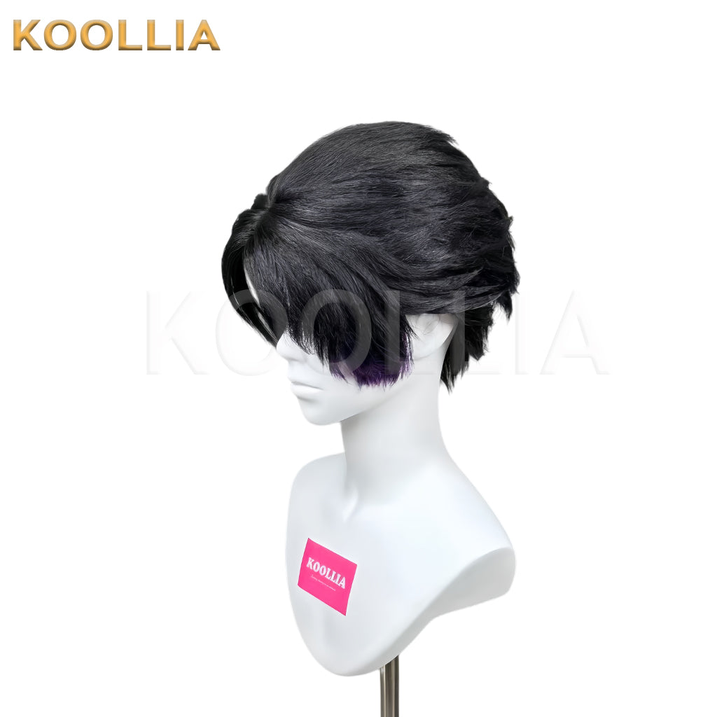 Demon Slayer Kochou Kanae Long Black Hair Styled Basic Wig