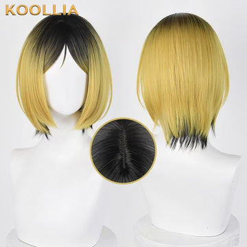 Haikyuu Kozume Kenma Short/Long Yellow with Black Hair Basic Wig - KOOLLIA