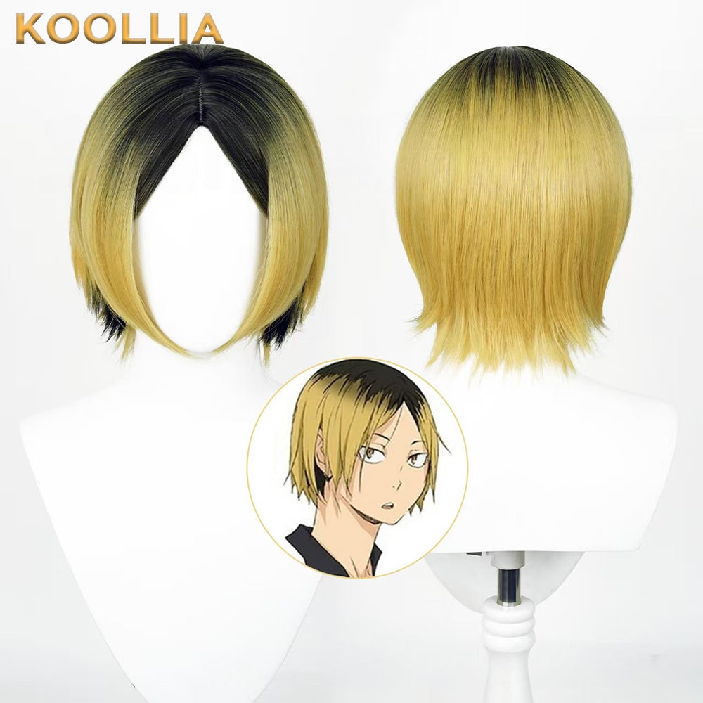 Haikyuu Kozume Kenma [Short, Long] Yellow with Black Hair Basic Wig