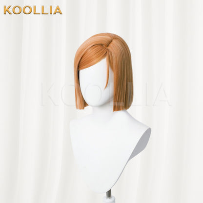 Jujutsu Kaisen Kugisaki Nobara kurze braune Haare Basic Perücke