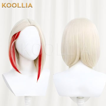 League of Legends & Arcane LeBlanc Short Blonde Red Hair Basic Wig - KOOLLIA