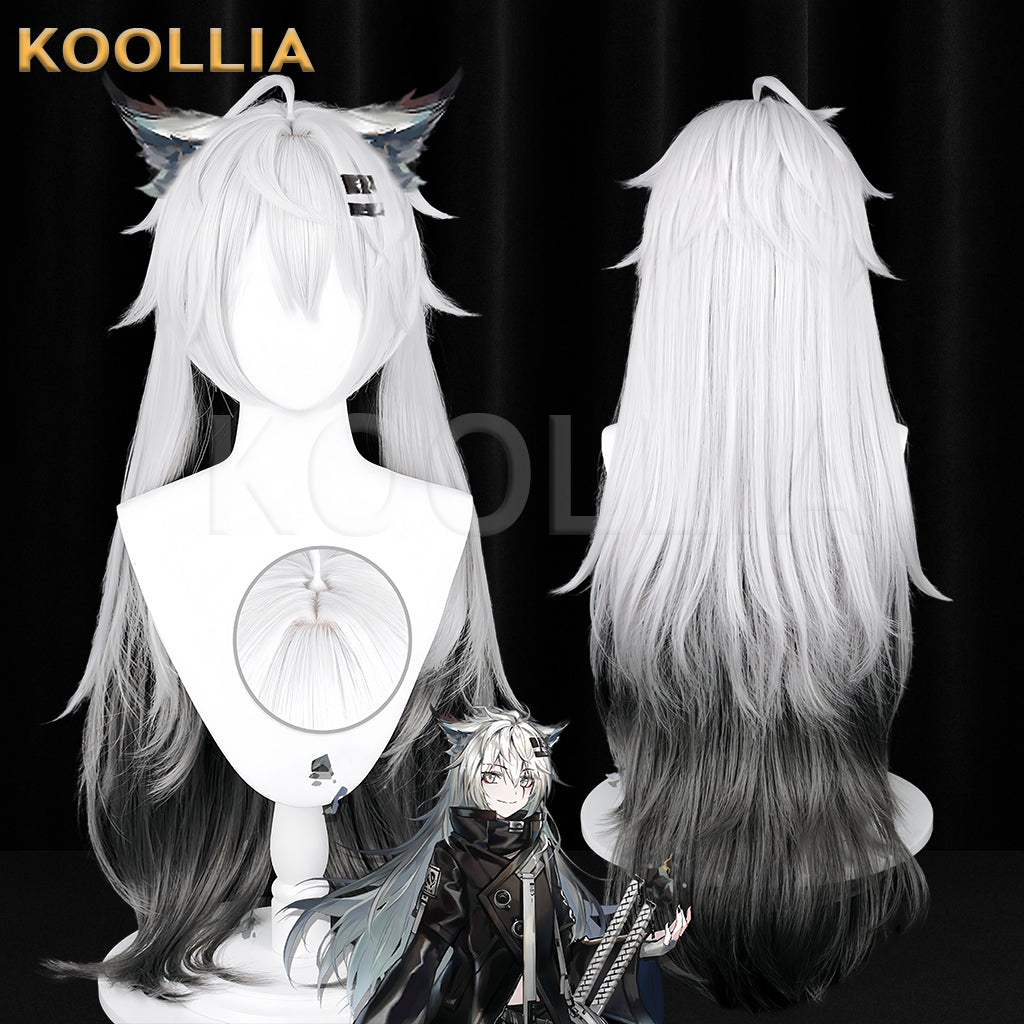 Arknights Lappland Long Silver-White Hair Basic Wig