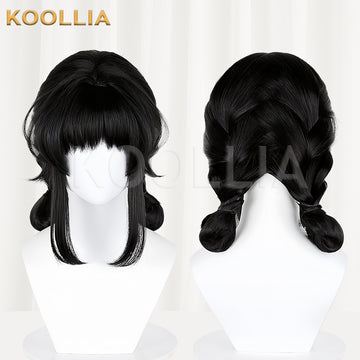 Lanxi Town Li Qingning Short Black Hair Basic Wig Multi-angle Display by koollia