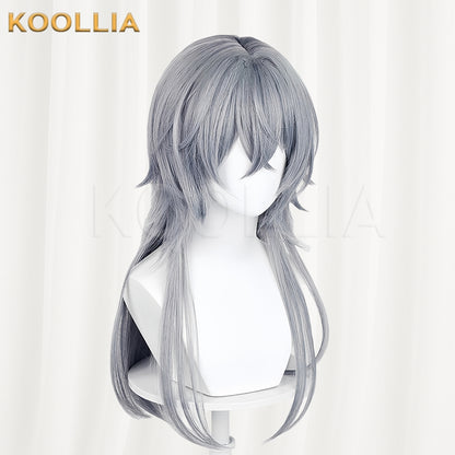 Arknights Logos Long Gray Hair Basic Wig