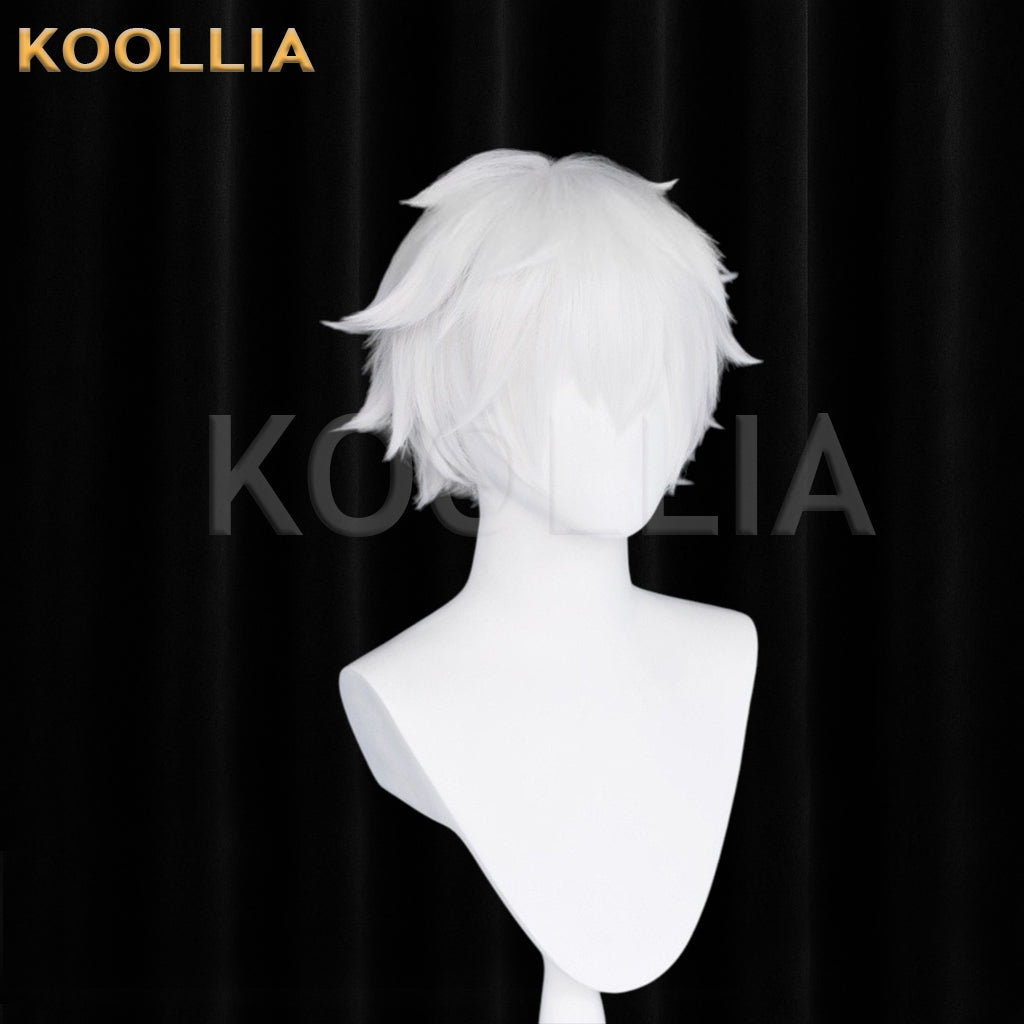 Link Click Lu Guang Short White Hair Basic Wig