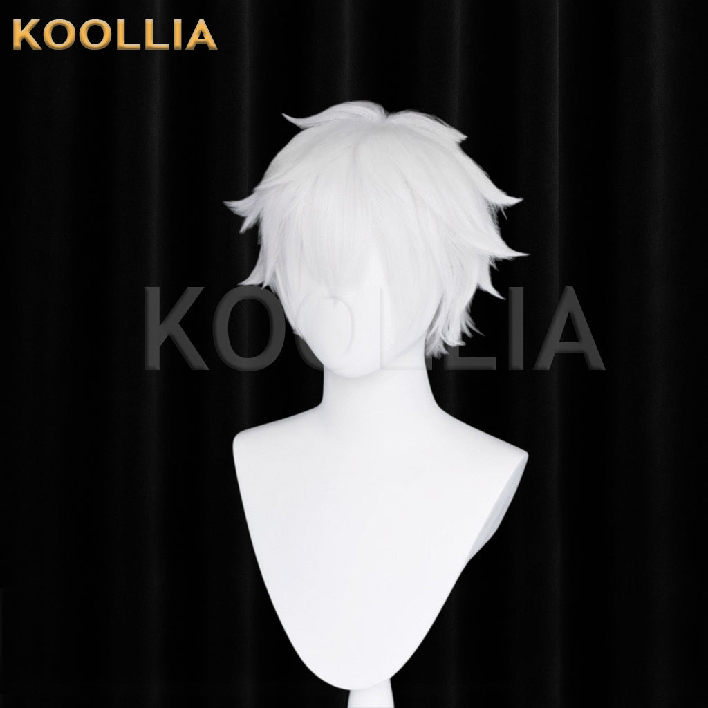 Link Click Lu Guang Short White Hair Basic Wig